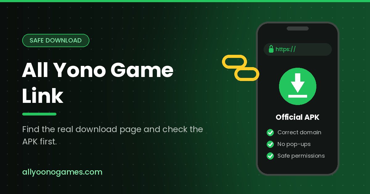 All Yono game link – safe APK download page illustration