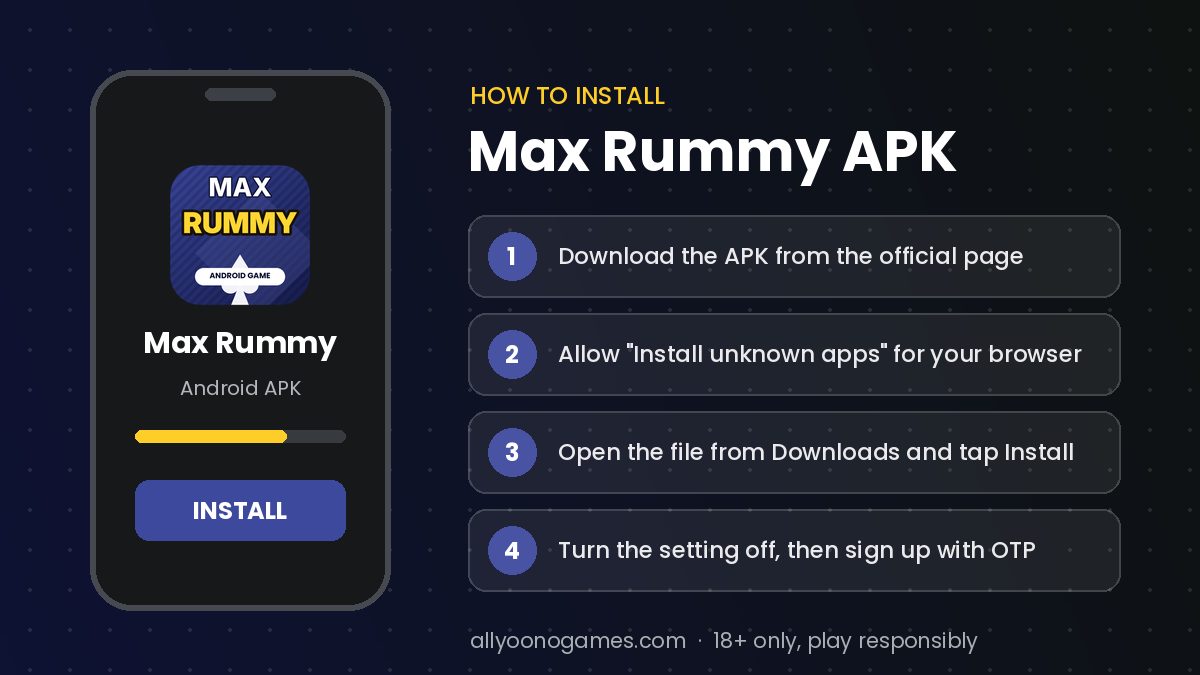How to install Max Rummy APK on Android – step-by-step