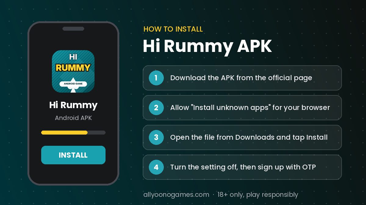 How to install Hi Rummy APK on Android – step-by-step
