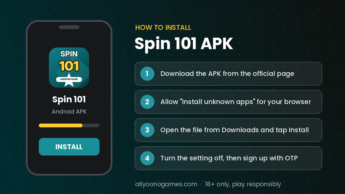How to install Spin 101 APK on Android – step-by-step