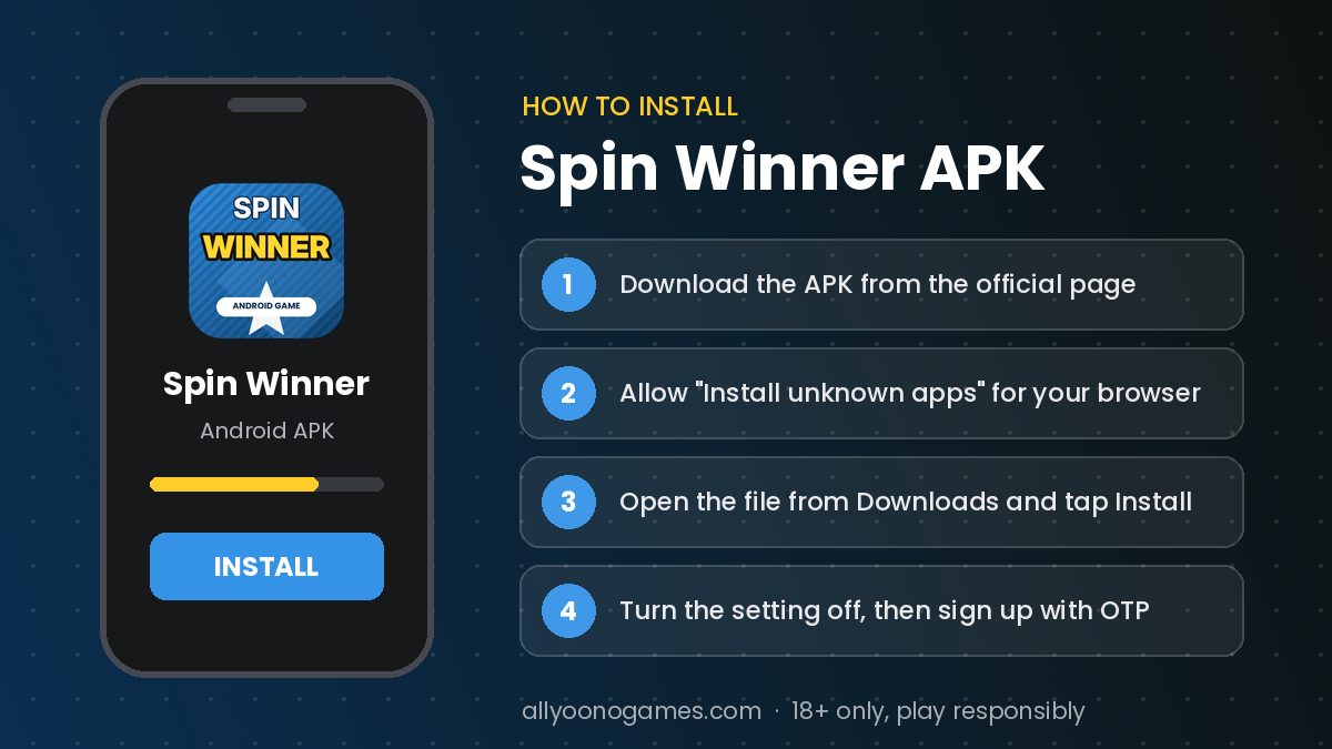 How to install Spin Winner APK on Android – step-by-step