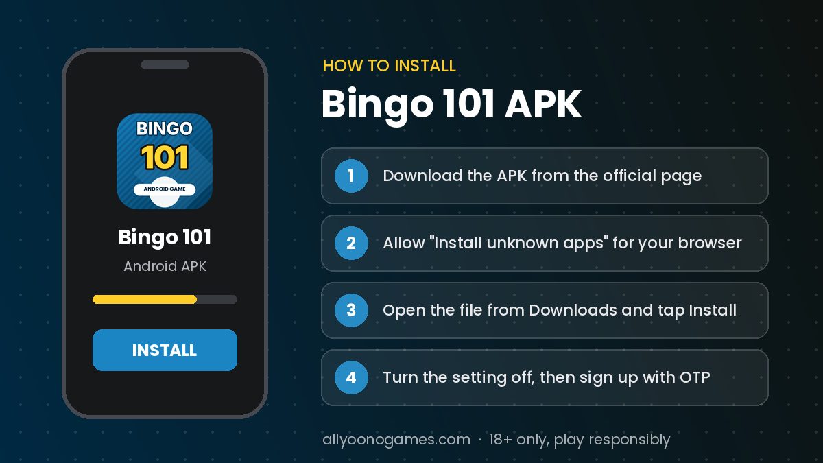 How to install Bingo 101 APK on Android – step-by-step