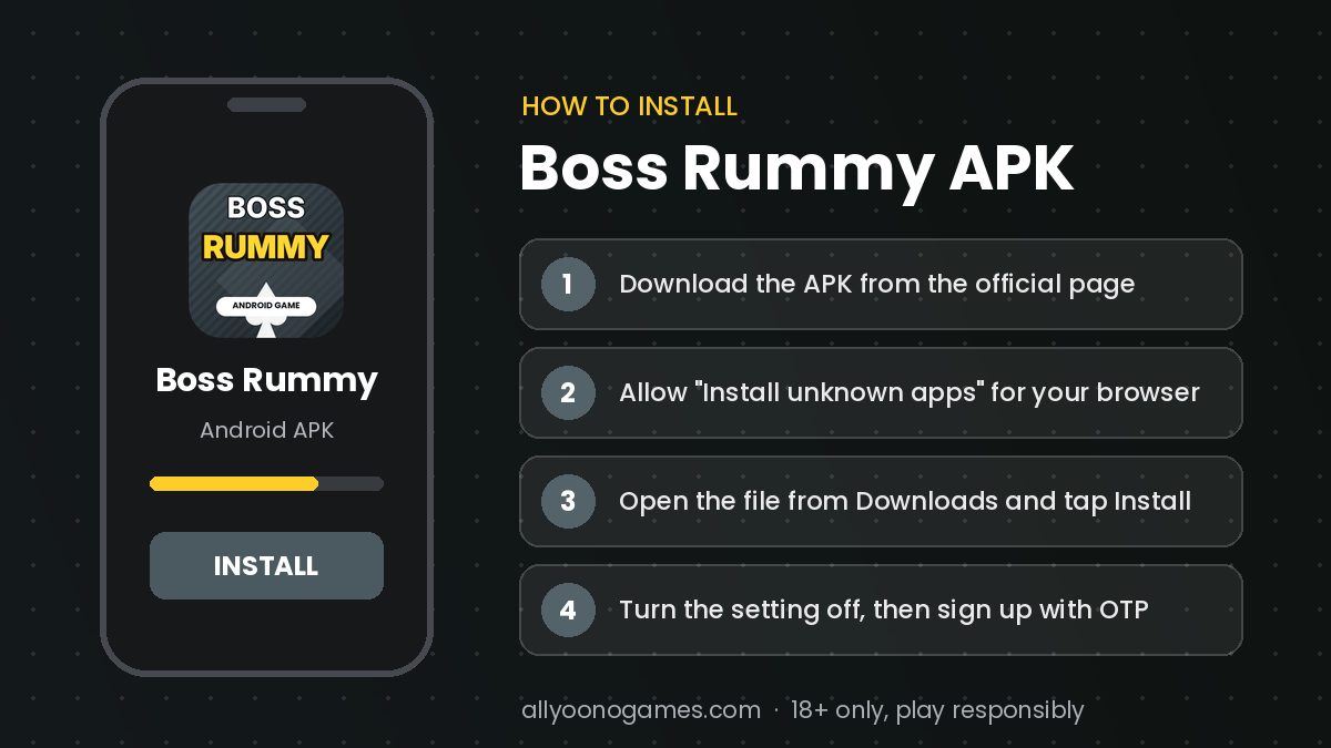 How to install Boss Rummy APK on Android – step-by-step