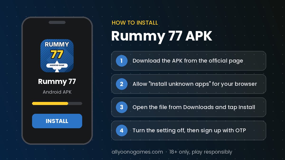 How to install Rummy 77 APK on Android – step-by-step