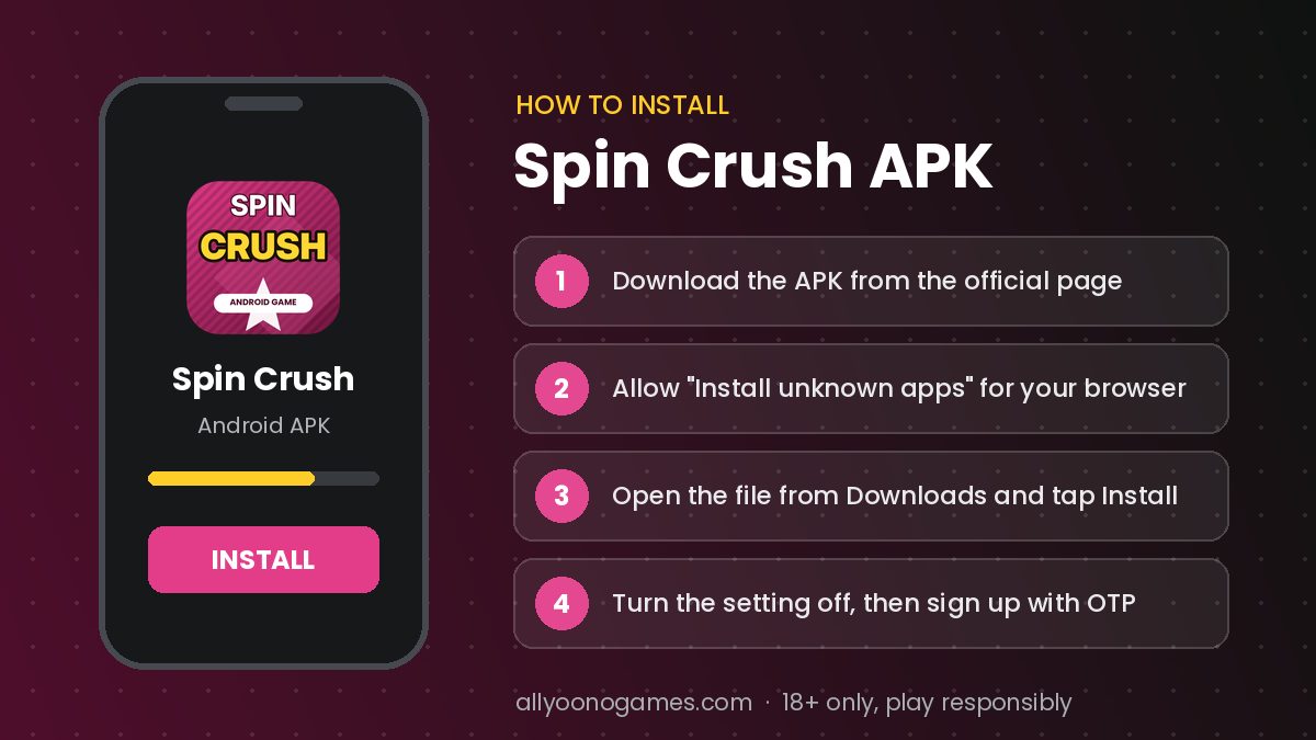 How to install Spin Crush APK on Android – step-by-step