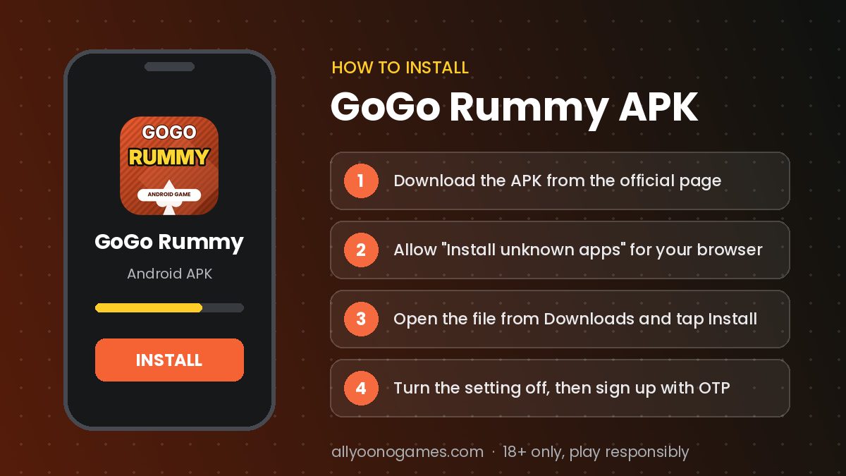 How to install GoGo Rummy APK on Android – step-by-step