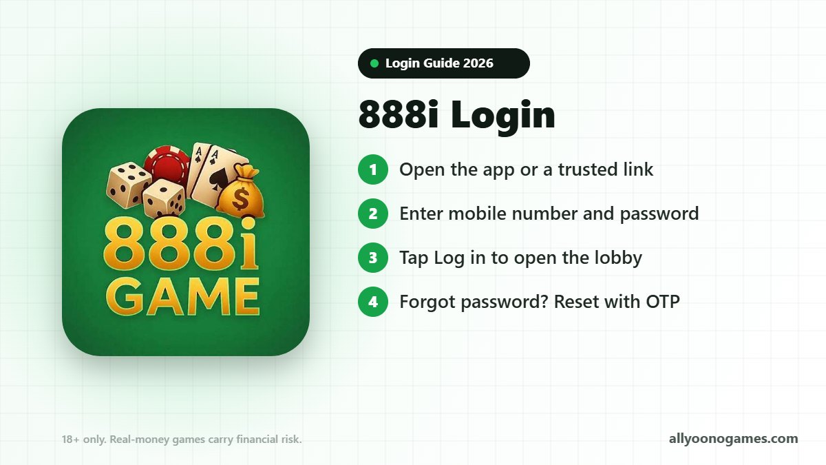 888i login steps on a mobile phone