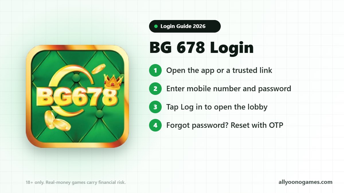 BG 678 login steps on a mobile phone